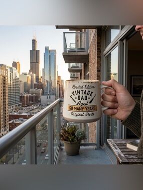 Vintage Dad Mug, 16oz Retro Ceramic Coffee Cup, Limited Edition Father’s Gift